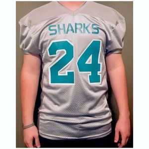 SHARKS Authentic Football Jersey, L